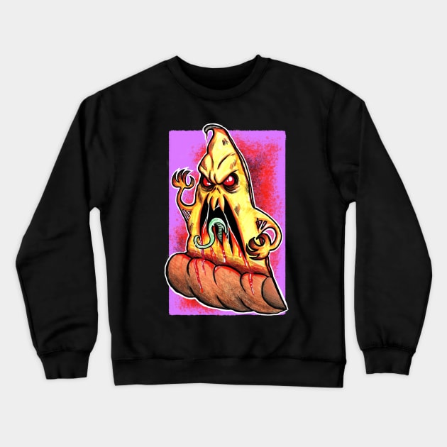 Evil Pizza Crewneck Sweatshirt by Jchurchart